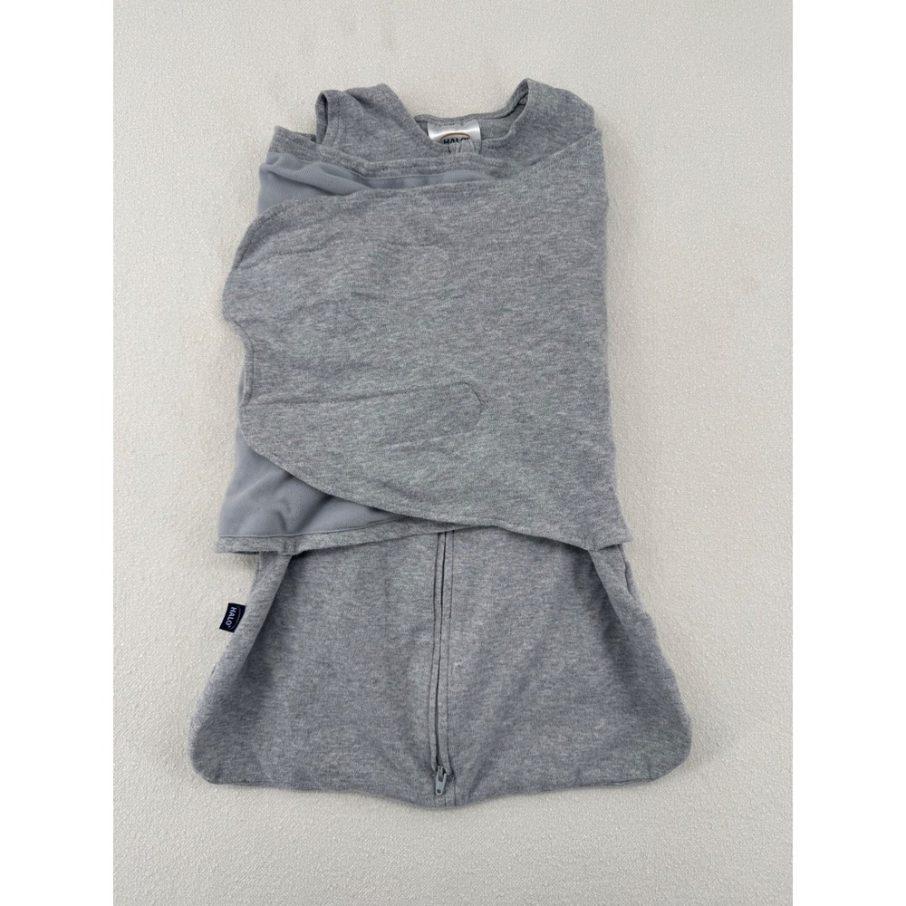 HALO SleepSack Swaddle Newborn 0-3 Months Heather Gray 3-Way Adjustable Zipper